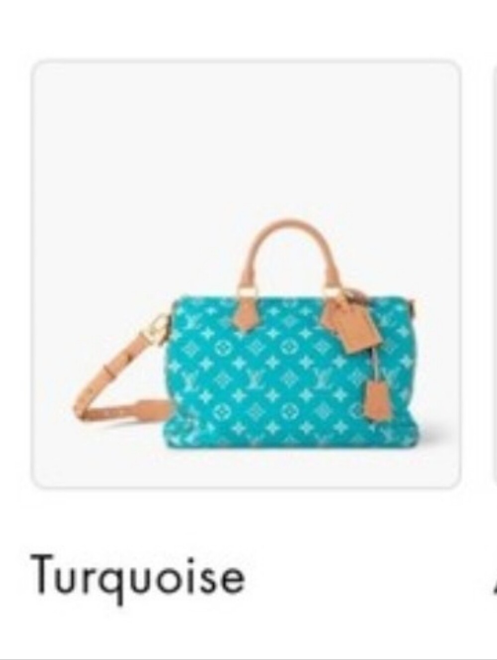 🌍Rare Turquoise/Caramel Barrel 35" Travel Tote - Picture 8 of 15